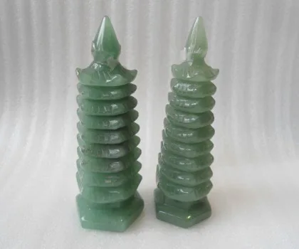Tháp văn xương đá ngọc trắng 9 tầng FDT120