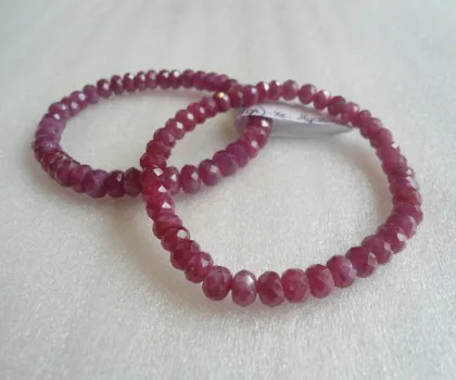 Vòng tay Ruby (hồng bảo hạt mài vát) có giấy kiểm định S879-S3-14750
