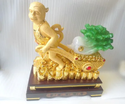 Khỉ phát tài kéo cải - tài nguyên cuồn cuộn FK024M