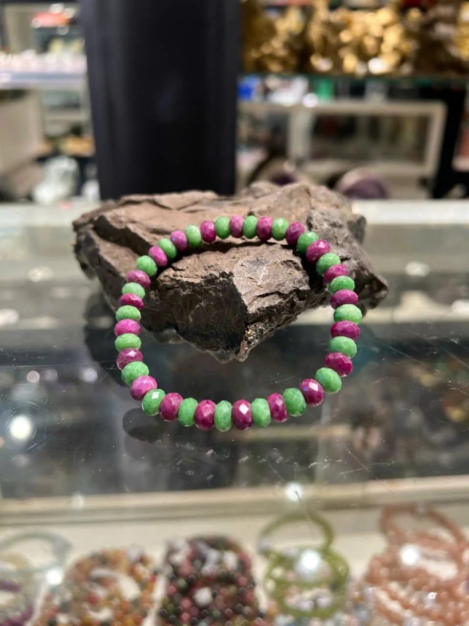 Chuỗi Ruby xanh đỏ vát cạnh (19.4g - 41bi) S6653-S1-6887